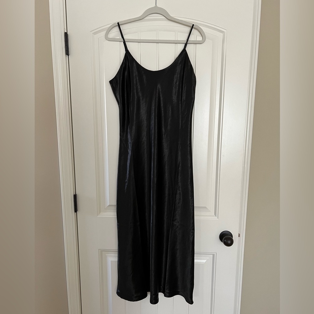 Women’s Black Satin Slip Dress